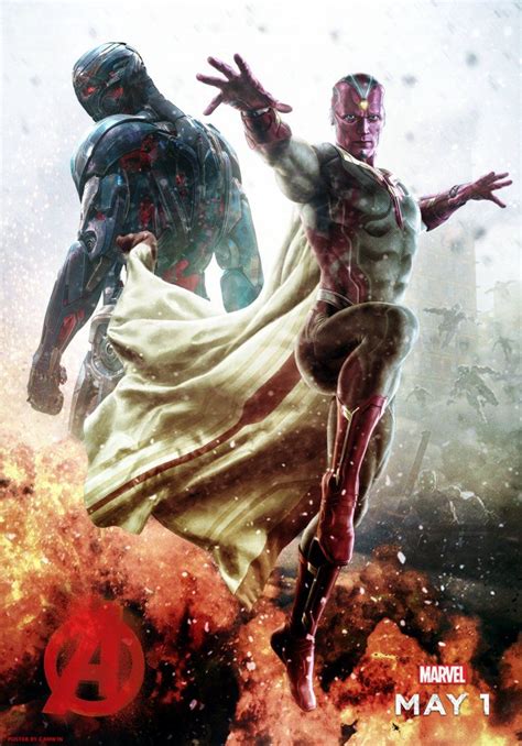 Ultron and Vision - Avengers: Age of Ultron Poster | Vision avengers ...