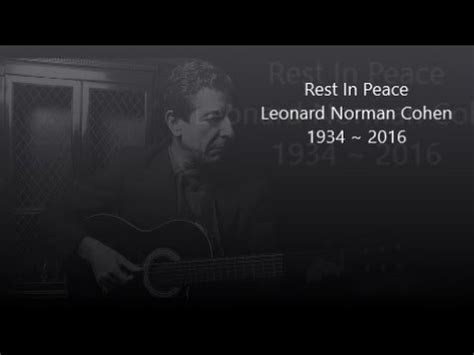 Leonard Cohen ~ Everybody Knows (Lyrics) - YouTube