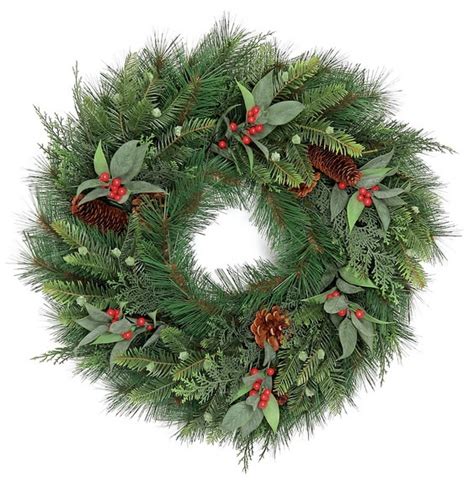 mixed green wreath - Google Search | Berry wreath, Wreaths, Christmas ...