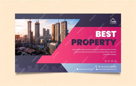 Premium Vector | Real estate banner design