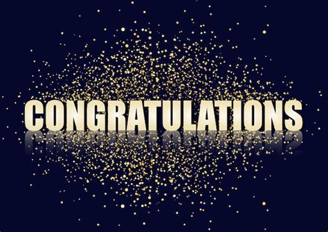 Premium Vector | Congratulations banner with gold glitter