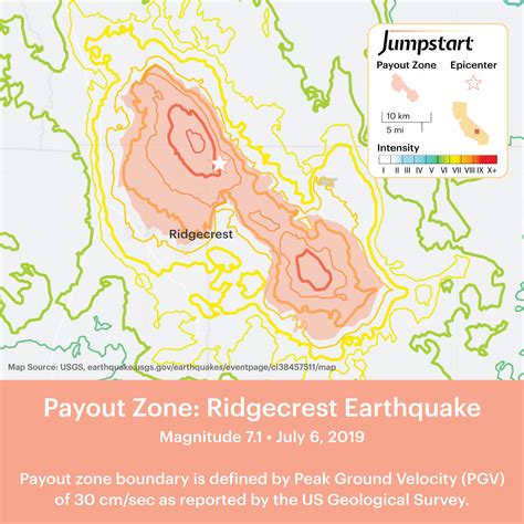 Ridgecrest Earthquake Payout Map - Jumpstart Blog