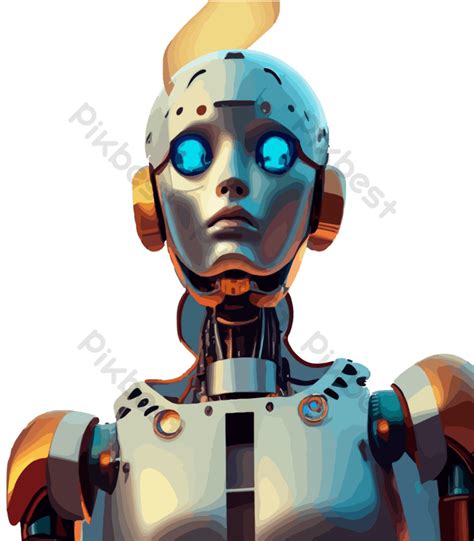 A Vector Robotic Head Illustration PNG Images | PNG Free Download - Pikbest