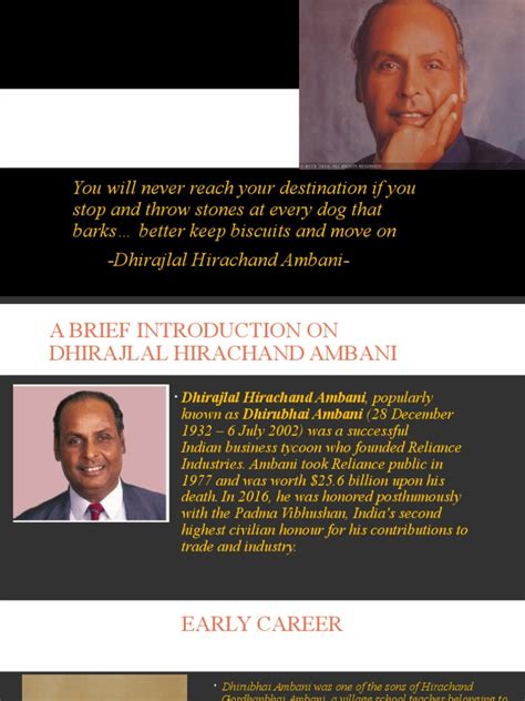 dhirubhai ambani ppt | PDF | Business | Economies