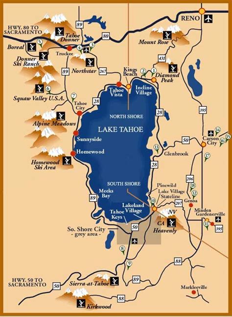 1000+ images about Lake Tahoe Maps & Charts on Pinterest | Ski, Lakes and North shore