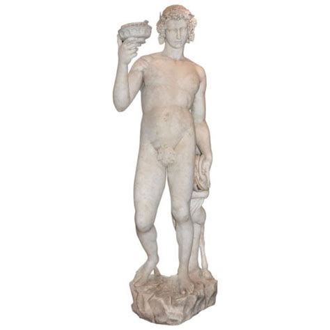 19th Century over Life-Size Marble Statue of Bacchus after Michelangelo ...