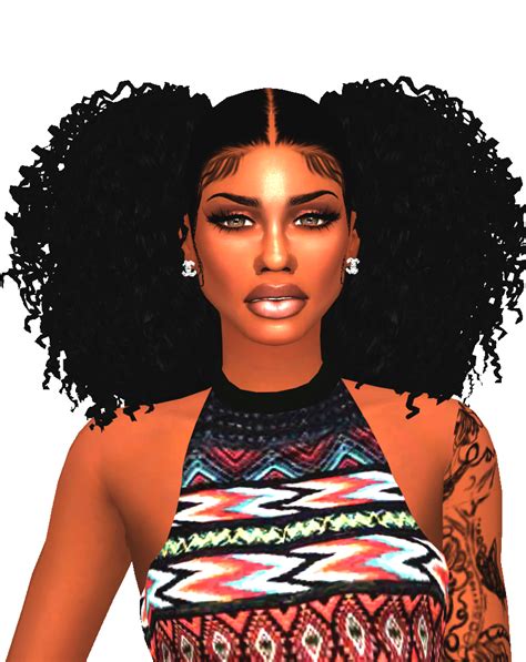 Ebonix | Trina | Sims 4 black hair, Sims hair, Sims