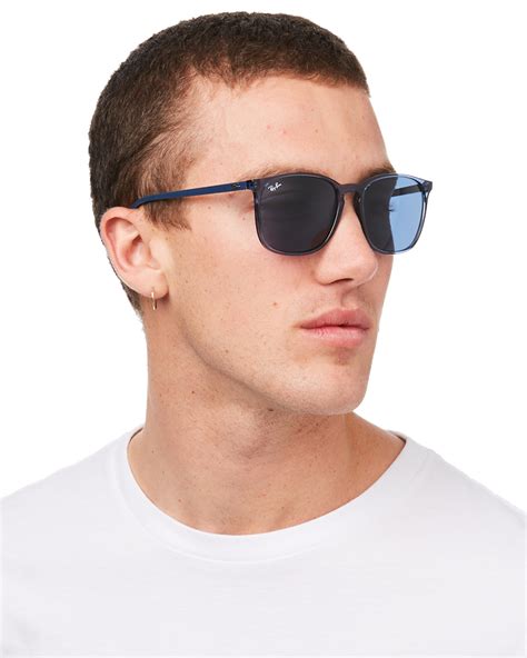 Ray-Ban 0Rb4387 Sunglasses - Transparent Blue | SurfStitch