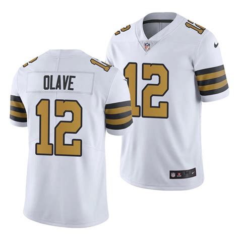 Men's New Orleans Saints #12 Chris Olave Nike White Color Rush Legend ...