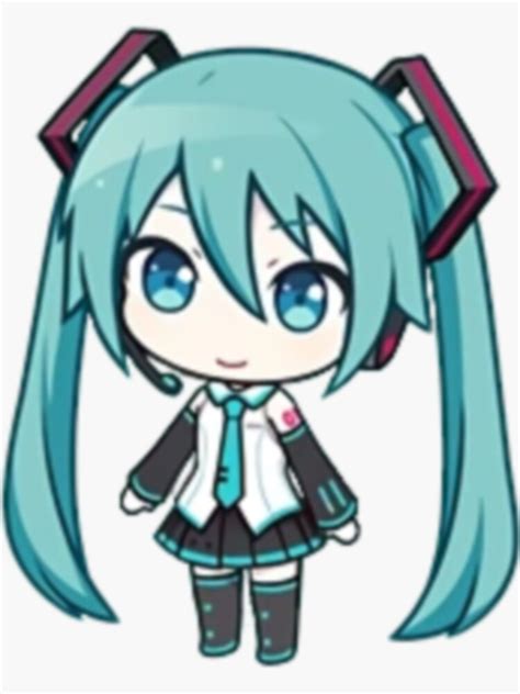 "Hatsune Miku Chibi" Sticker for Sale by oyasuminana | Redbubble