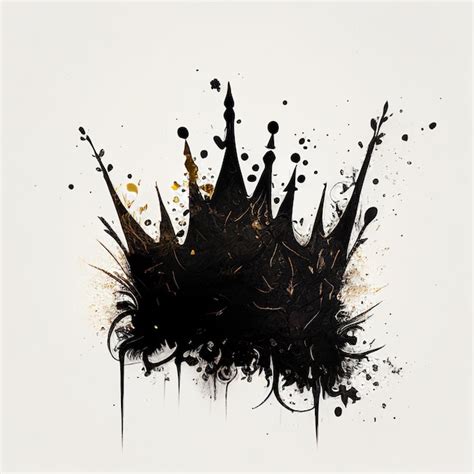 Premium AI Image | Black crown silhouette Generative AI