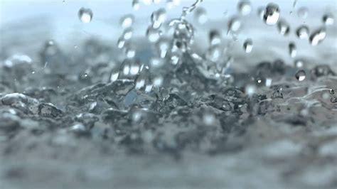 Rainfall Slow Motion HD Heavy Rain Drops Falling in Slow Mo Video View of Droplets Hitting Water ...