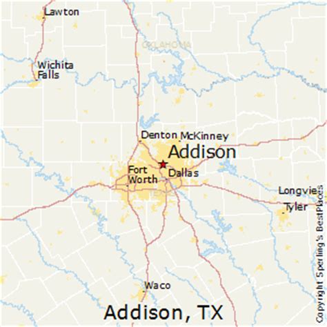 Map Of Addison Texas - Tourist Map Of English