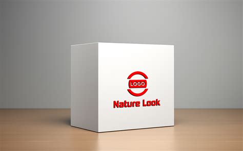 Carton Box Logo Mockup Design