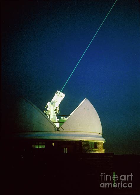 Satellite Laser Ranging Telescope In Operation Photograph by Royal ...