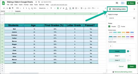 How to Make a Table in Google Sheets