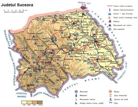 Harta Rutiera Judet Suceava - Tulcea Harta