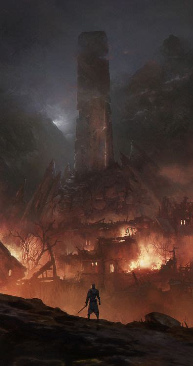 Burning Village... | Fantasy landscape, Fantasy concept art, Fantasy art