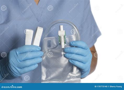 Foley Catheter Leg Bag stock photo. Image of catheterization - 170773140