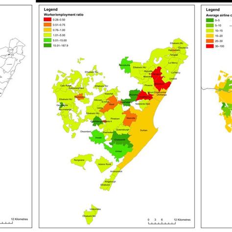 Gauteng: Population and employment distribution and average airline... | Download Scientific Diagram