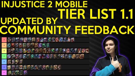 INJUSTICE 2 MOBILE ALL CHARACTERS TIER LIST 1.1 UPDATED BY COMMUNITY FEEDBACK 2020 - YouTube