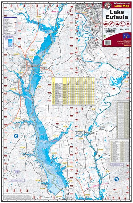 Lake Eufaula Walter F George Alabama Fishing Map #308 – Keith Map ...