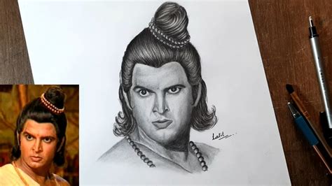 Sunil lahri Drawing as Laxman | drawing lord laxman | laxman drawing ...