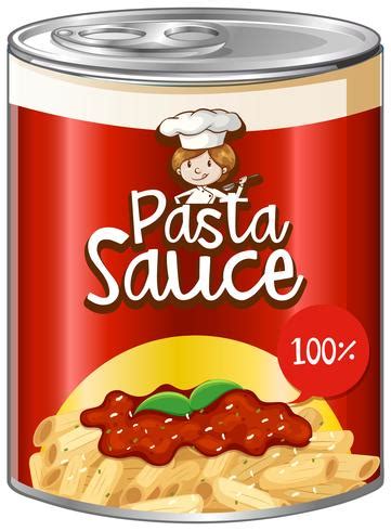 Pasta sauce in can with red label 431482 Vector Art at Vecteezy