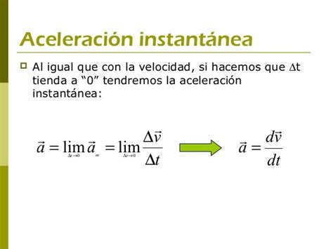 Velocidad y aceleración