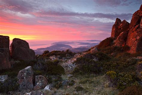 Sunrise From Mount Wellington Tasmania Photograph by Chris Cobern