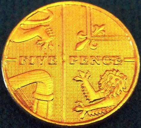 My Coin Collection: 5p. Five pence. A bob.