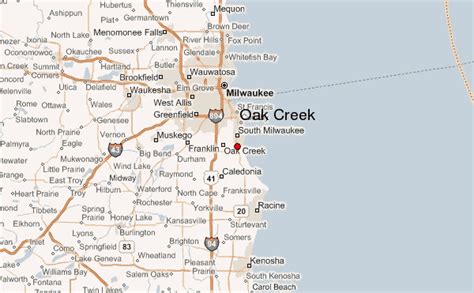 Oak Creek Wisconsin Map - Table Rock Lake Map