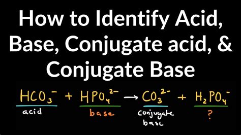 Write the Formula for the Conjugate Acid of Each Base