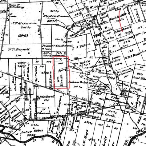 Land Ownership Plot Map of an area in the southern half of Monroe Twp., Pickaway Co., OH in 1871 ...