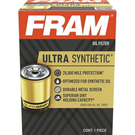 FRAM Ultra Synthetic Oil Filter, XG8A - Walmart.com - Walmart.com