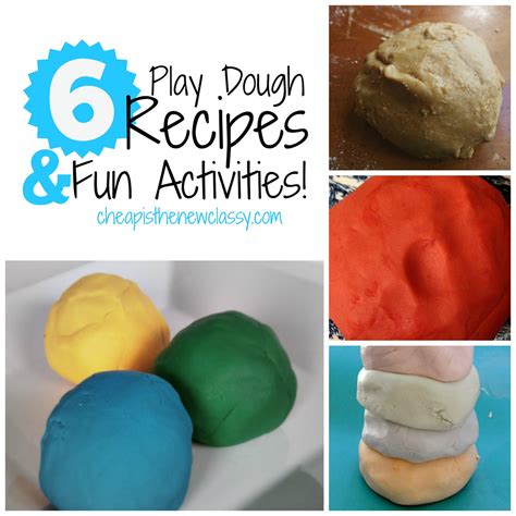 6 Easy Play Dough Recipes + 5 Fun Play Dough Activities - Cheap Is the ...