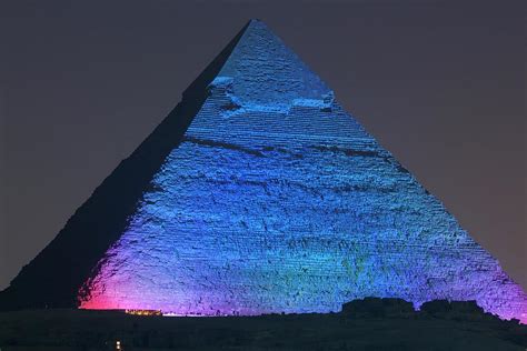 Pyramid of Giza - Night Photograph by John Crawford - Pixels