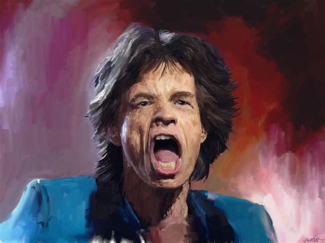 Mick Jagger Painting Painting by Robert Wheater