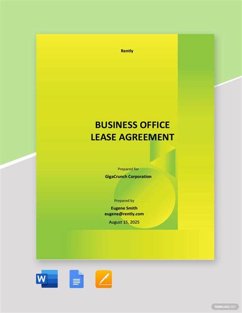 Virtual Office Lease Agreement Template in Word, Google Docs, Pages - Download | Template.net