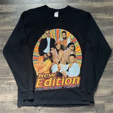 Shirts | Vintage 199s New Edition Reunion Tour Rap Tshirt Lxl | Poshmark