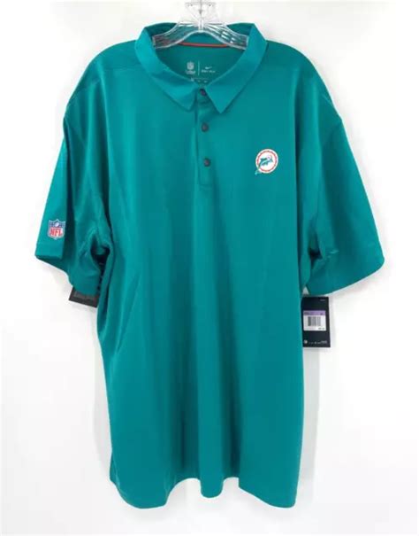 MIAMI DOLPHINS THROWBACK Logo Team Issued Dri-Fit Nike Coaches Polo Sz ...