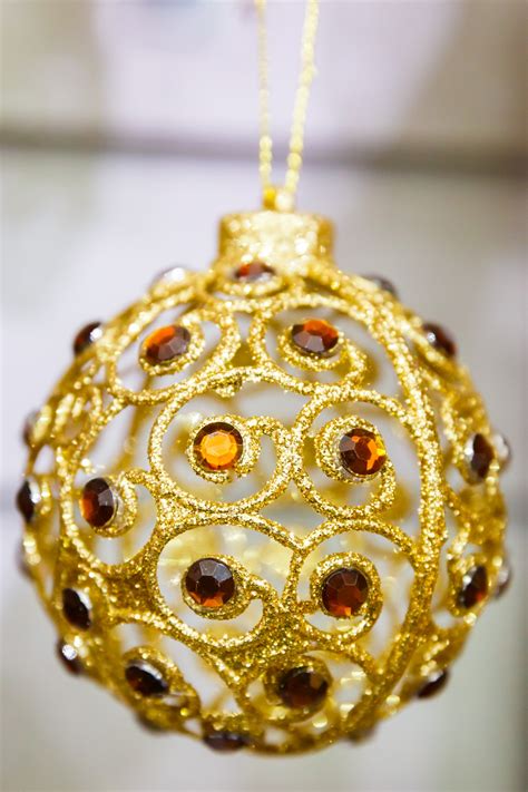 Golden Christmas Bauble Free Stock Photo - Public Domain Pictures