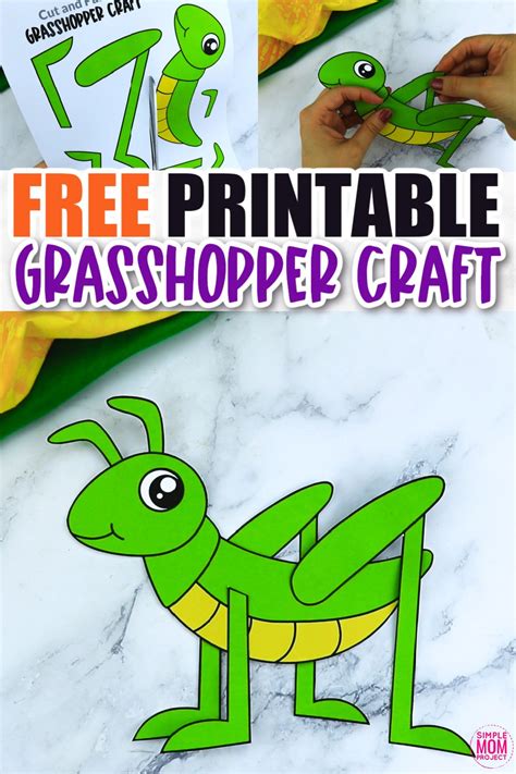 Free Printable Grasshopper Craft Template – Simple Mom Project