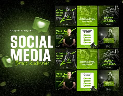 the social media postcard design is green and black