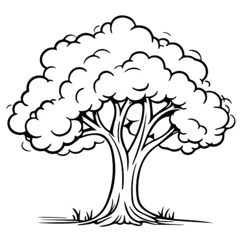 Premium Vector | A tree with a tree outline