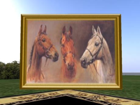 Second Life Marketplace - 3 Horses Painting - Fantasy Collection