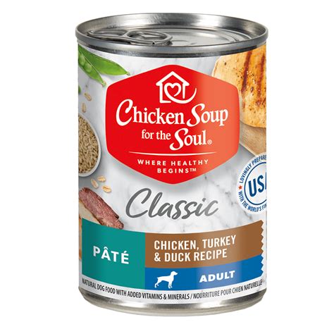 Chicken Soup for the Soul Adult Dog - Chicken, Turkey & Duck Pate Canned Wet Dog Food, 13 oz ...