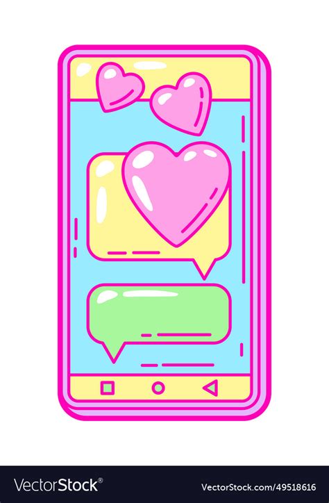 Smartphone colorful cute icon Royalty Free Vector Image