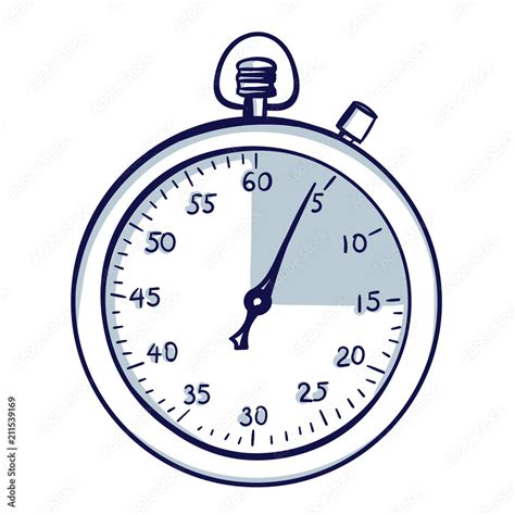 Stopwatch / stop watch timer. Hand drawn doodle cartoon vector illustration. Stock Vector ...