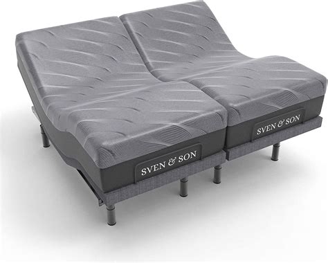 Sven & Son Split King Adjustable Bed Base Frame + 14” Luxury Cool Gel ...